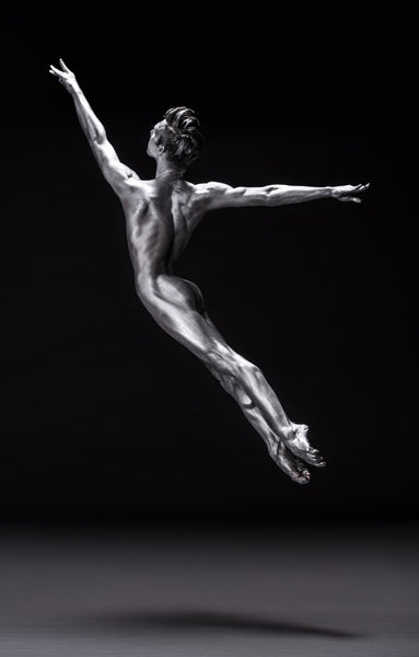 Art Dance Photography Prints - Purchase Online the artwork: Mehron Figures - male dancer nude in jump by Francisco Estevez