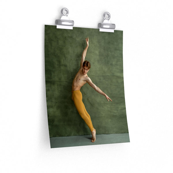 The Dancer In Yellow Tights   - Matte Vertical Print