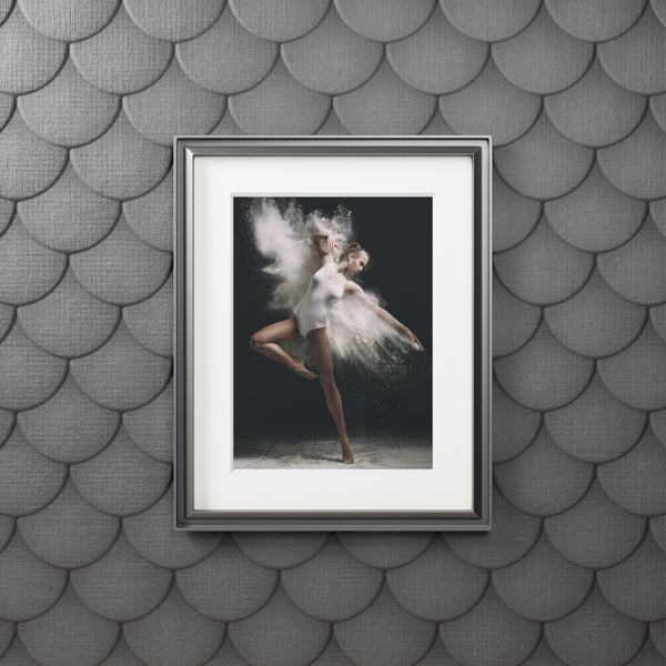 White Butterfly - Fine Art Print (Passepartout Paper Frame)